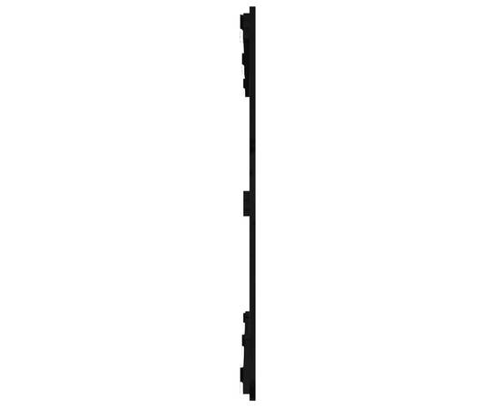 Tăblie de pat pentru perete, negru, 127,5x3x90 cm, 5 image