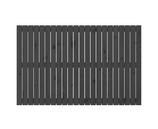 Tăblie de pat pentru perete, negru, 140x3x90 cm, lemn masiv pin, 4 image