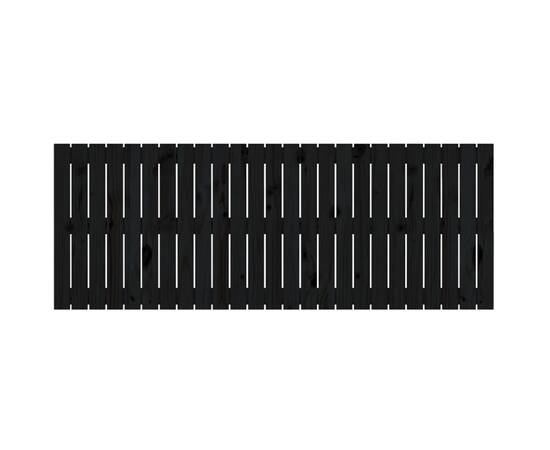 Tăblie de pat pentru perete, negru, 159,5x3x60 cm, 4 image