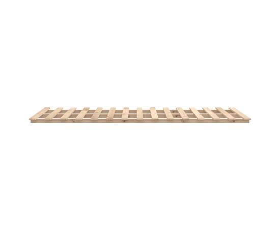 Cadru de pat, 150x200 cm, lemn masiv de pin, 6 image