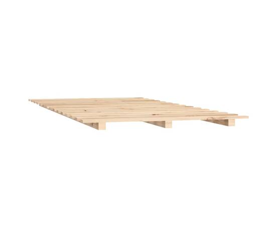 Cadru de pat, 150x200 cm, lemn masiv de pin, 4 image