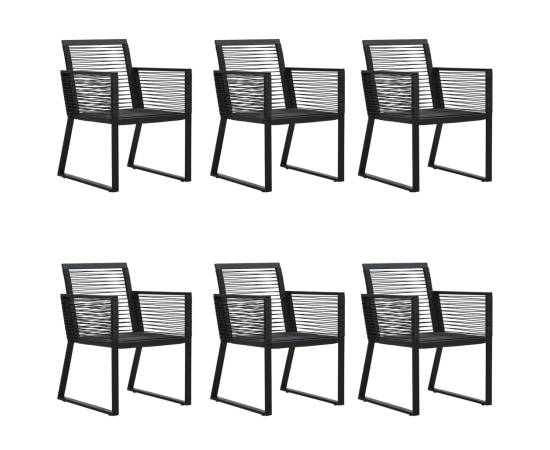 Set mobilier de grădină, 7 piese, negru, ratan pvc, 4 image