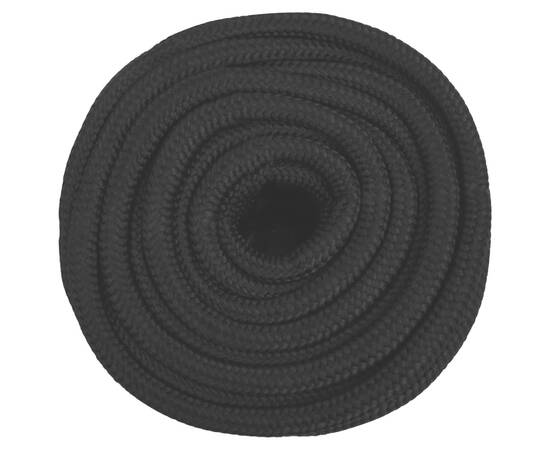Frânghie de lucru, negru, 16 mm, 100 m, poliester, 3 image