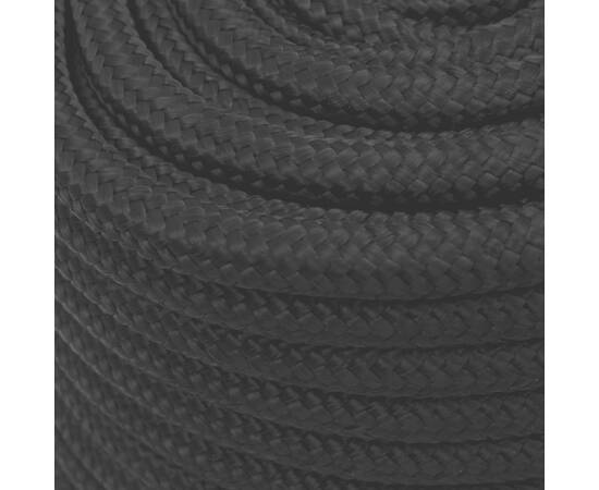 Frânghie de lucru, negru, 16 mm, 25 m, poliester, 4 image