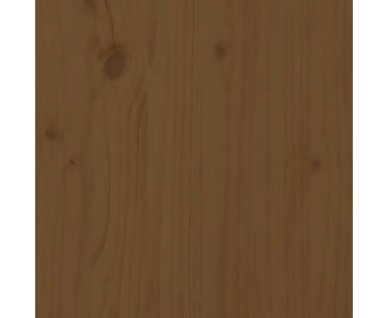 Jardinieră, maro miere, 80x80x27 cm, lemn masiv de pin, 6 image