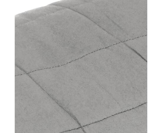 Pătură anti-stres, gri, 138x200 cm, 10 kg, material textil, 4 image