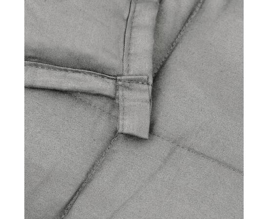 Pătură anti-stres, gri, 138x200 cm, 10 kg, material textil, 5 image