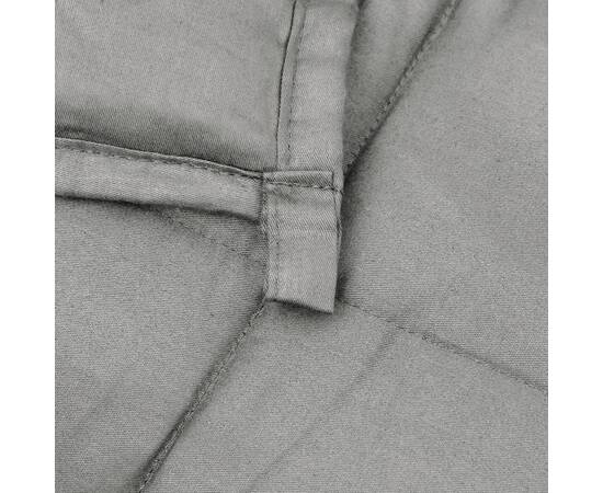 Pătură antistres, gri, 200x200 cm, 9 kg, material textil, 5 image