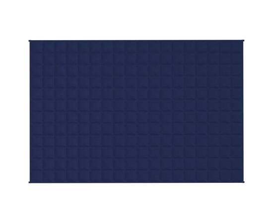 Pătură cu greutăți, albastru, 120x180 cm, 9 kg, material textil, 2 image