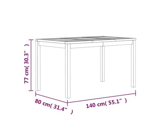 Set de sufragerie de grădină, lemn masiv de tec, 5 piese, 10 image