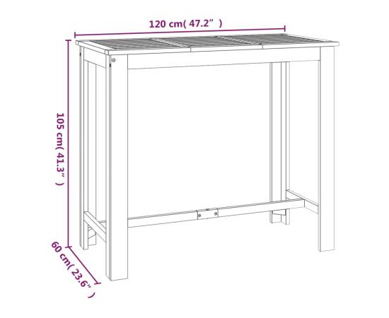 Set mobilier de grădină, 7 piese, lemn masiv de acacia, 9 image