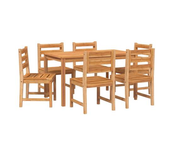 Set mobilier de grădină, 7 piese, lemn masiv de tec, 3 image