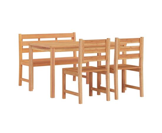 Set mobilier pentru grădină, 4 piese, lemn masiv de tec, 3 image