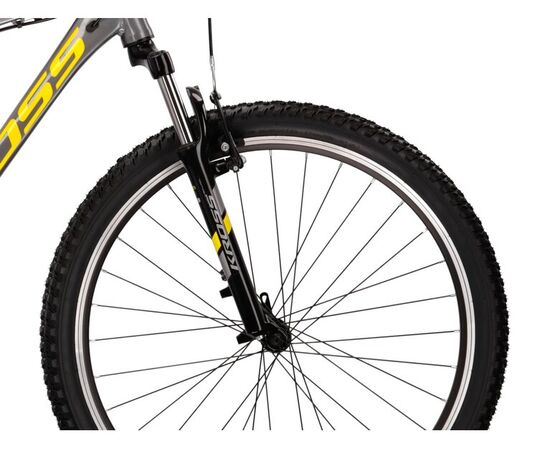 Bicicleta KROSS Hexagon 2.0 V-brake 27.5" gri/galben M, Dimensiune roata: 27.5 inch, Marime cadru: M, Culoare: gri/galben, 7 image