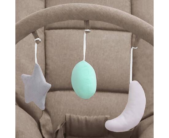 Balansoar pentru bebeluși, gri taupe, oțel, 2 image