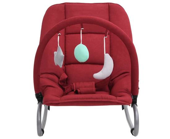 Balansoar pentru bebeluși, roșu, oțel, 3 image