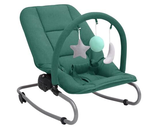 Balansoar pentru bebeluși, verde, oțel
