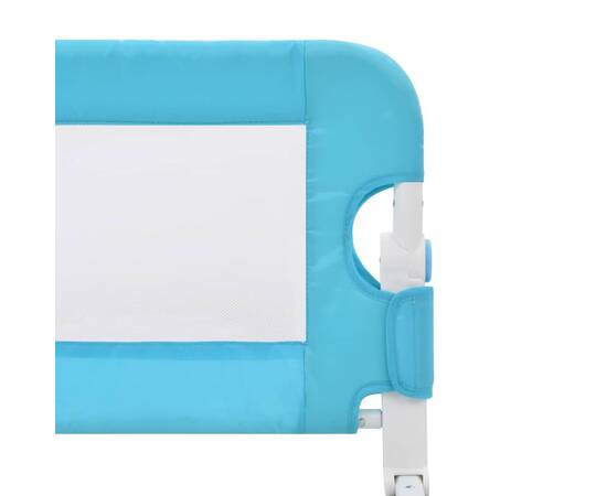 Balustradă de protecție pat copii albastru 180x42 cm poliester, 5 image
