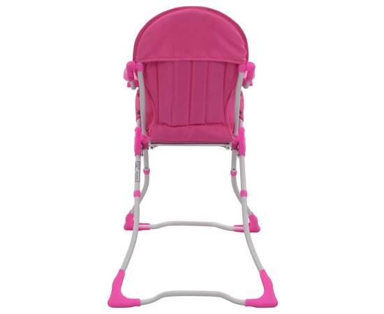 Scaun de masă înalt pentru copii, roz și alb, 5 image