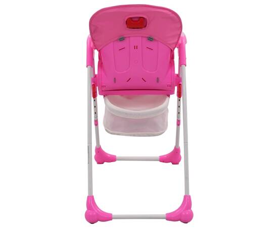 Scaun de masă înalt pentru copii, roz și gri, 7 image
