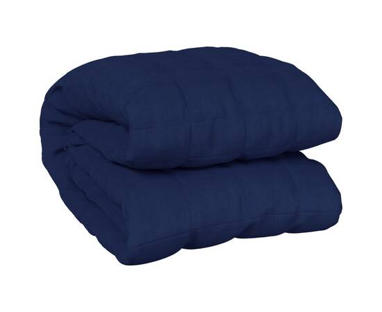 Pătură anti-stres, albastru, 200x200 cm, 13 kg, material textil, 3 image