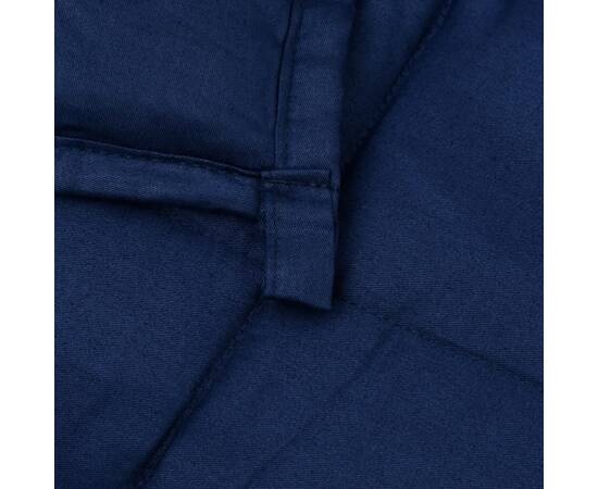 Pătură cu greutăți, albastru, 150x200 cm, 11 kg, textil, 5 image