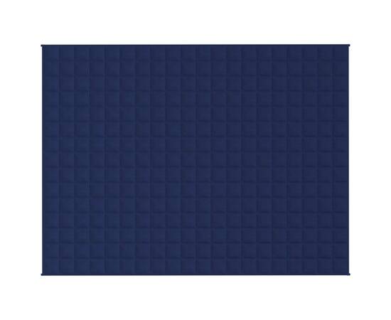 Pătură cu greutăți, albastru, 150x200 cm, 7 kg, material textil, 2 image