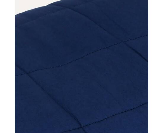 Pătură cu greutăți, albastru, 155x220 cm, 7 kg, material textil, 4 image