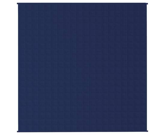 Pătură cu greutăți, albastru, 200x200 cm, 9 kg, material textil, 2 image