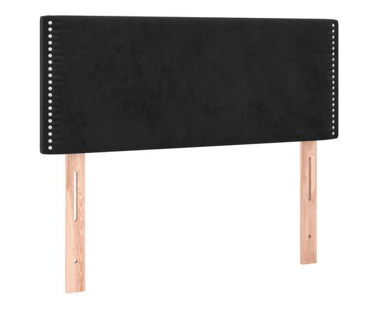 Pat box spring cu saltea, negru, 90x190 cm, catifea, 6 image