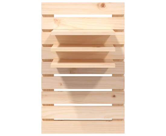Rafturi noptiere de perete, 2 buc., lemn masiv de pin, 6 image