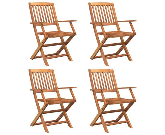 Set mobilier de grădină, 5 piese, lemn masiv de acacia, 4 image