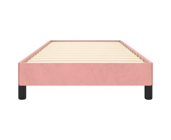 Cadru de pat, roz, 80x200 cm, catifea, 5 image
