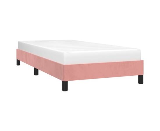 Cadru de pat, roz, 80x200 cm, catifea, 3 image