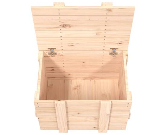 Cutie de depozitare, 58x40,5x42 cm, lemn masiv de pin, 9 image