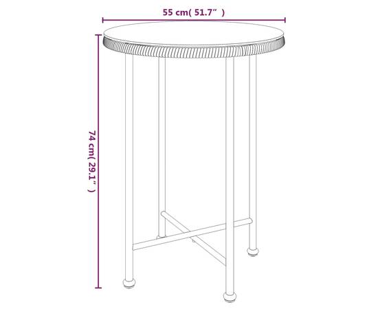 Set mobilier de grădină, 3 piese, negru, poliratan, 11 image