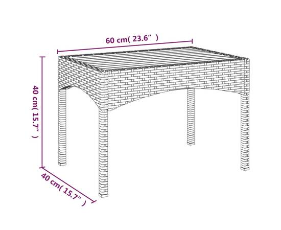 Set mobilier de grădină cu perne, 3 piese, negru, poliratan, 7 image