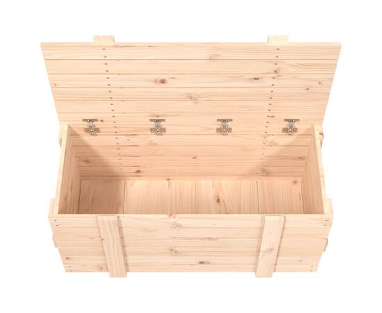 Cutie de depozitare, 91x40,5x42 cm, lemn masiv de pin, 9 image