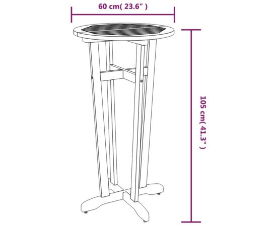 Set mobilier de grădină, 5 piese, lemn masiv de acacia, 10 image