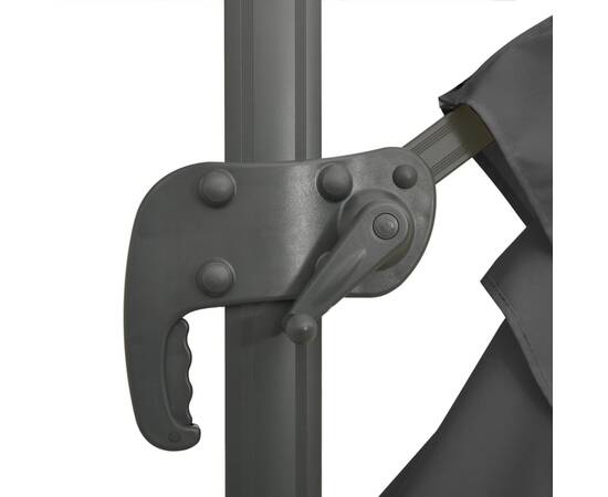 Umbrelă în consolă, stâlp din aluminiu, antracit, 300x300 cm, 9 image