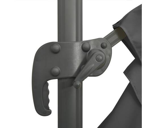 Umbrelă în consolă, stâlp din aluminiu, antracit, 400x300 cm, 9 image