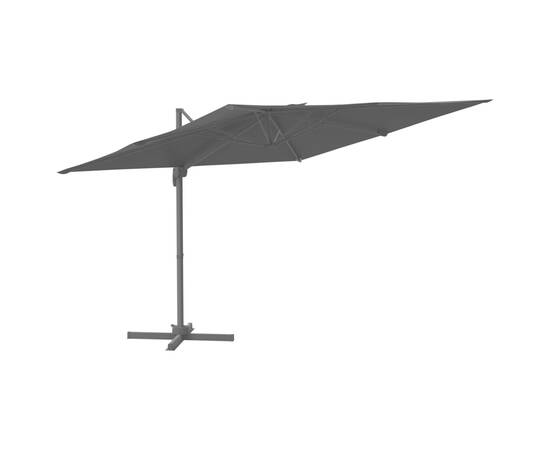 Umbrelă în consolă, stâlp din aluminiu, negru, 400x300 cm, 2 image