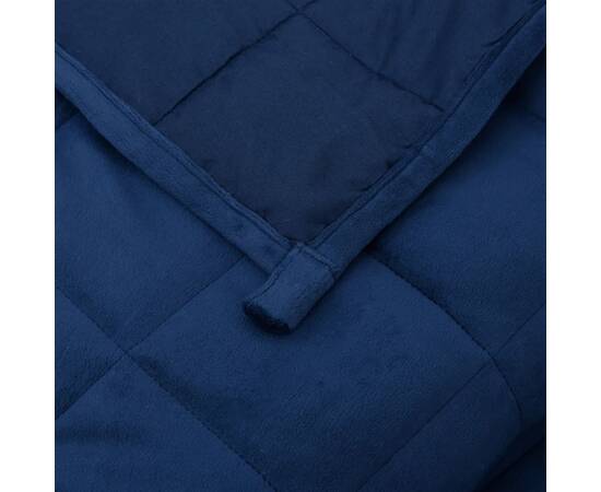 Pătură anti-stres, albastru, 200x200 cm, 13 kg, material textil, 5 image