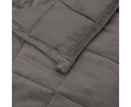 Pătură anti-stres, gri, 138x200 cm, 10 kg, material textil, 5 image