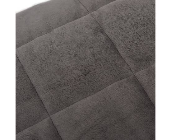 Pătură antistres, gri, 200x200 cm, 9 kg, material textil, 4 image