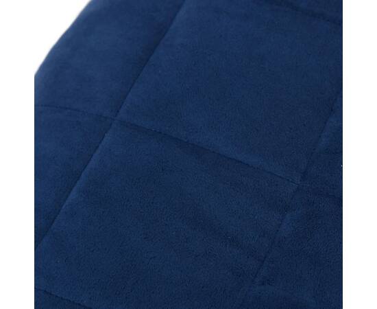 Pătură cu greutăți, albastru, 138x200 cm, 10 kg, textil, 4 image
