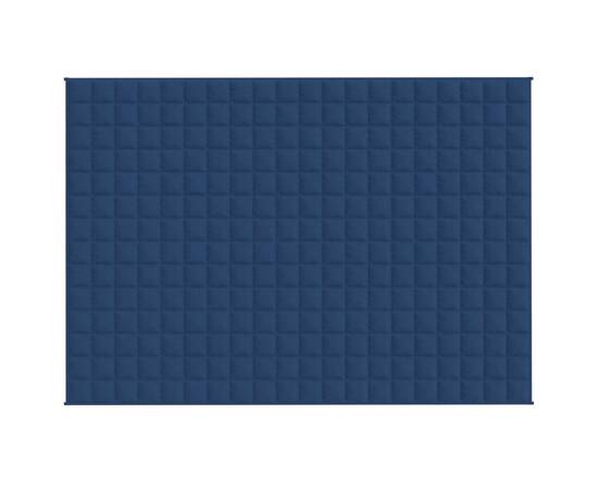Pătură cu greutăți, albastru, 138x200 cm, 10 kg, textil, 2 image