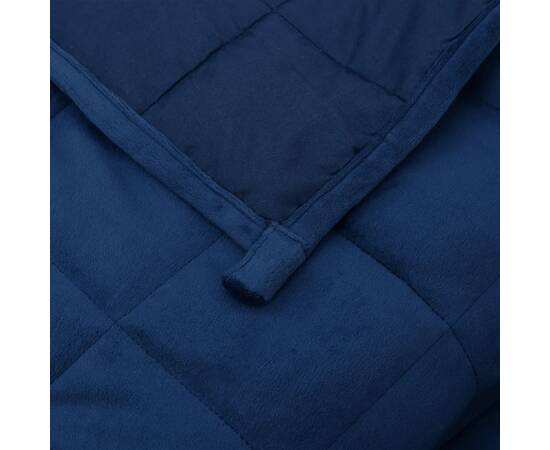 Pătură cu greutăți, albastru, 150x200 cm, 7 kg, material textil, 5 image