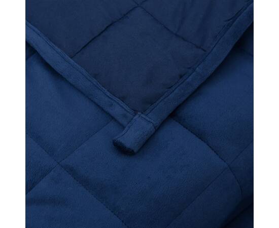 Pătură cu greutăți, albastru, 155x220 cm, 11 kg, textil, 5 image