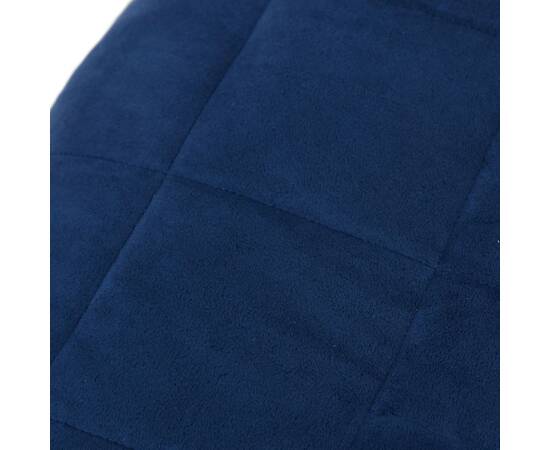 Pătură cu greutăți, albastru, 155x220 cm, 7 kg, material textil, 4 image